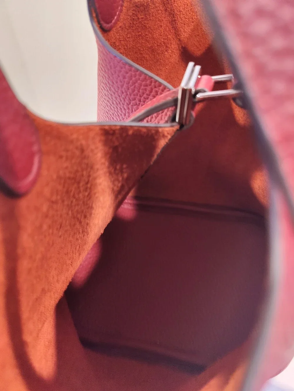 Burgundy Maroon Red Genuine Leather Top Handle Bag